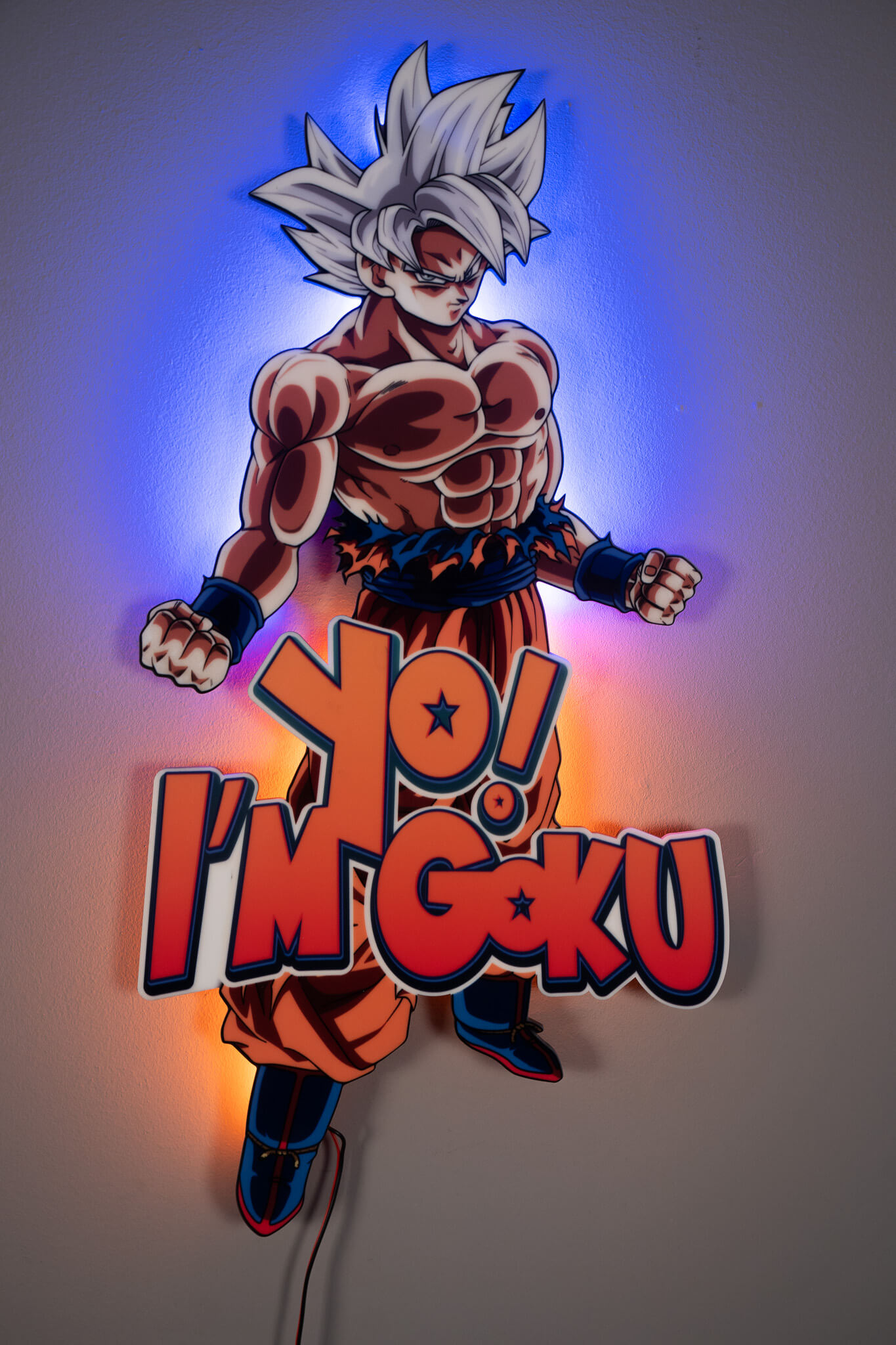 Yo! Im Goku LED Neon Wall Art Acrylic 30x15 inches